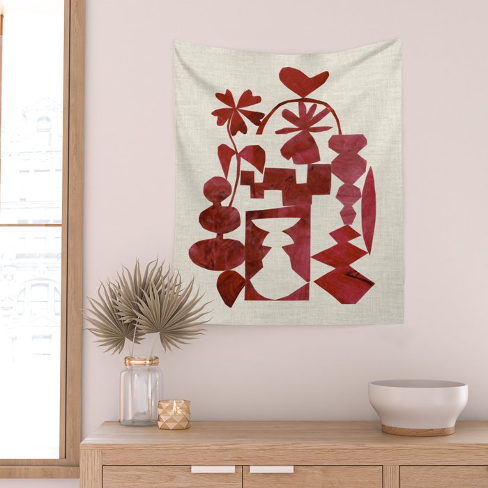 Crimson Diamond Wall Tapestry Gallery Image 2