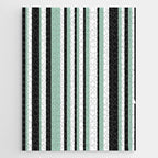 Classic Stripes XII - Mint, Black and White Jigsaw Puzzle Gallery Image 1