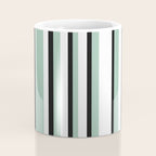 Classic Stripes XII - Mint, Black and White Coffee Mug Gallery Image 4