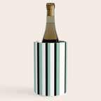 Classic Stripes XII - Mint, Black and White Wine Chiller Gallery Image 1