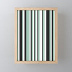 Classic Stripes XII - Mint, Black and White Mini Art Print Gallery Image 1