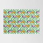 Retro dog cartoon character pattern Rug Gallery Image 2