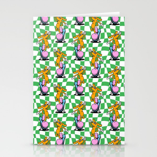 Retro dog cartoon character pattern Stationery Card Gallery Image 2