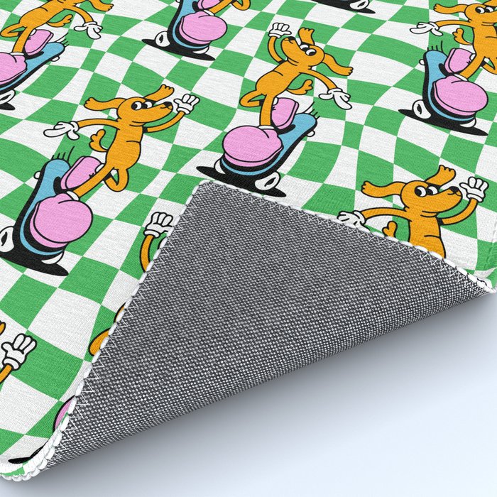 Retro dog cartoon character pattern Rug Gallery Image 4