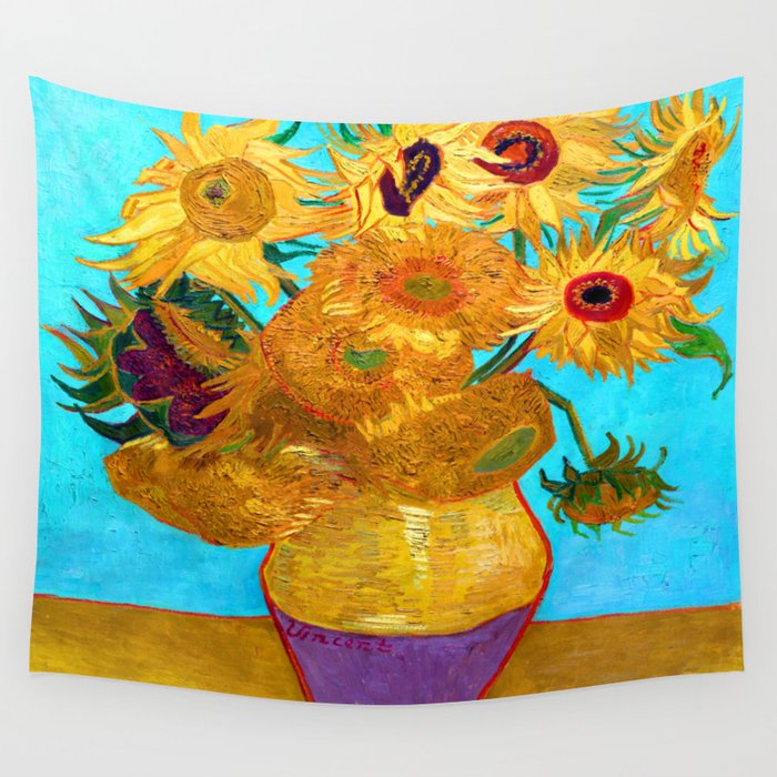 Van Gogh Sunflowers Wall Tapestry Gallery Image 4