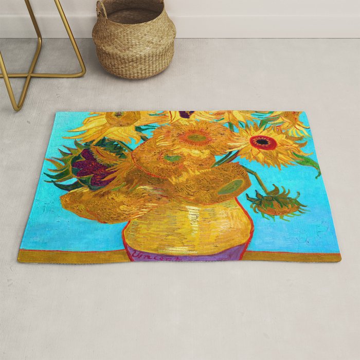 Van Gogh Sunflowers Rug Gallery Image 1