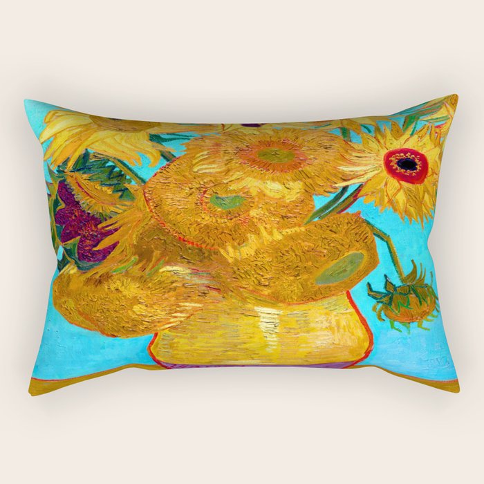 Van Gogh Sunflowers Rectangular Pillow Gallery Image 1
