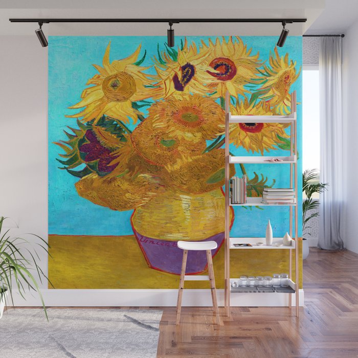 Van Gogh Sunflowers Wall Mural Gallery Image 1