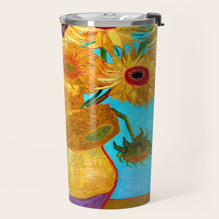 Van Gogh Sunflowers Travel Mug Gallery Image 2