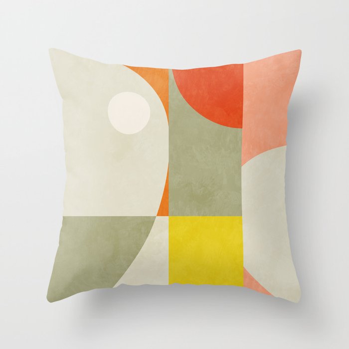 abstraction mid mod Throw Pillow Gallery Image 6