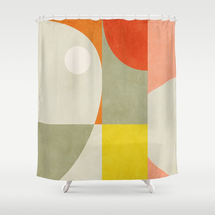 abstraction mid mod Shower Curtain Gallery Image 1