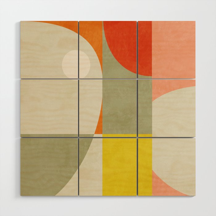 abstraction mid mod Wood Wall Art Gallery Image 1