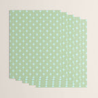 Mid Century Modern Atomic Stars and Dots Retro Pattern in Sage Green and Light Aqua Wrapping Paper Gallery Image 3