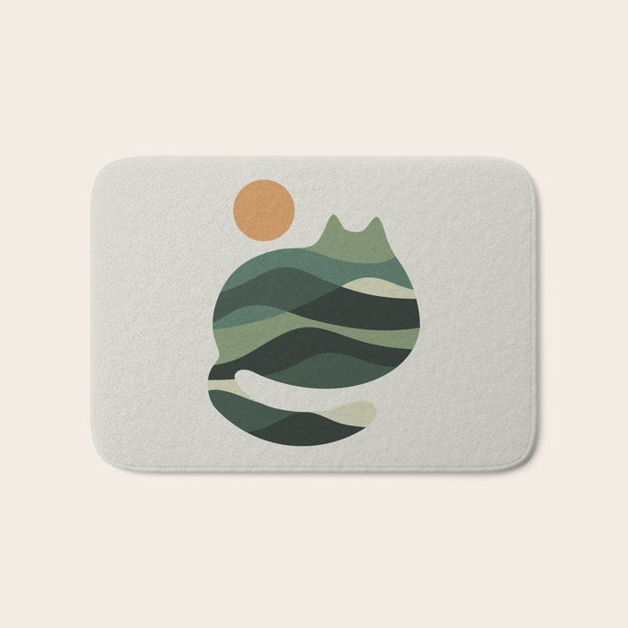 Cat Landscape 122 Bath Mat Gallery Image 1