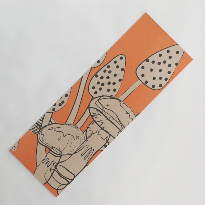 Abstract Mushrooms 2 Yoga Mat Gallery Image 1