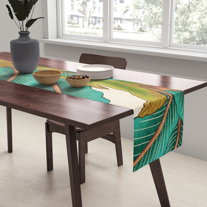 PlantainTree A : Minhwa-Korean traditional/folk art Table Runner Gallery Image 2