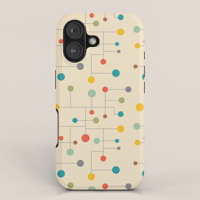 Mid-Century Dots Pattern iPhone Case Gallery Image 1