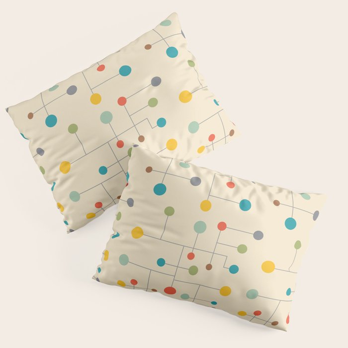 Mid-Century Dots Pattern Pillow Sham Gallery Image 1