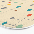 Mid-Century Dots Pattern Bath Mat Gallery Image 3