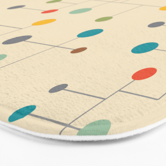 Mid-Century Dots Pattern Bath Mat Gallery Image 3