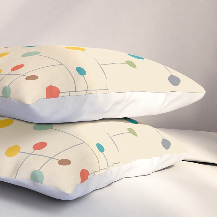 Mid-Century Dots Pattern Pillow Sham Gallery Image 3