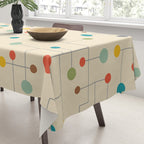 Mid-Century Dots Pattern Tablecloth Gallery Image 3
