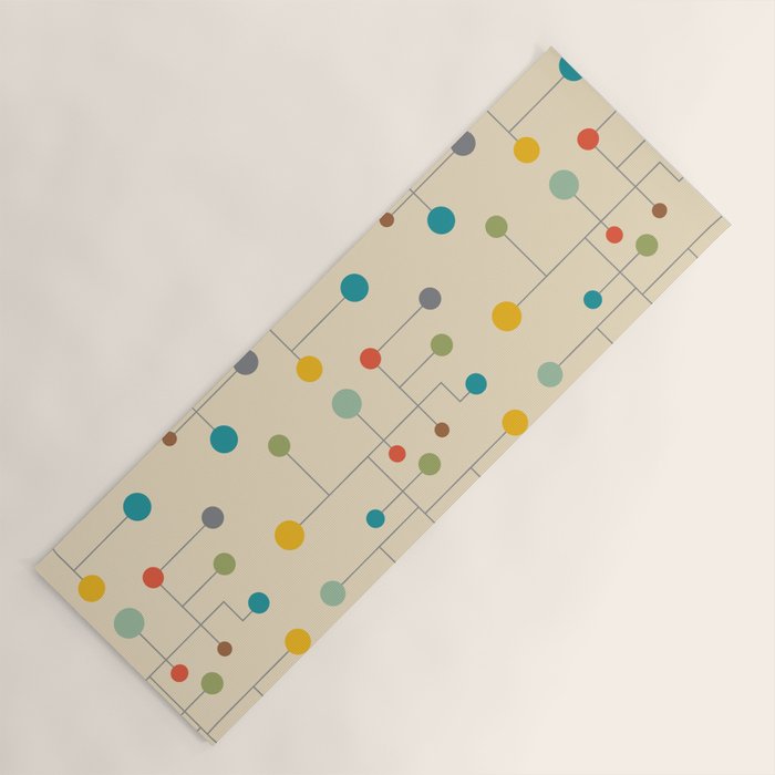 Mid-Century Dots Pattern Yoga Mat Gallery Image 1