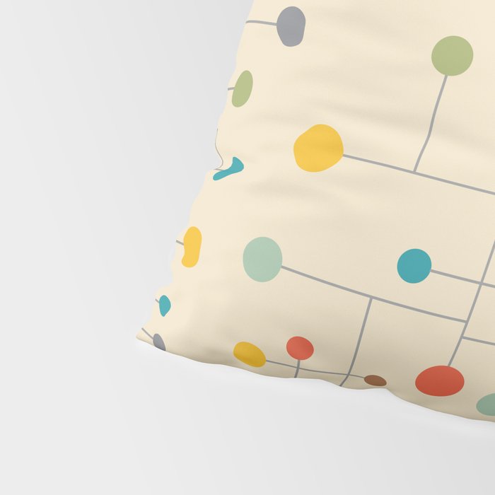 Mid-Century Dots Pattern Pillow Sham Gallery Image 4