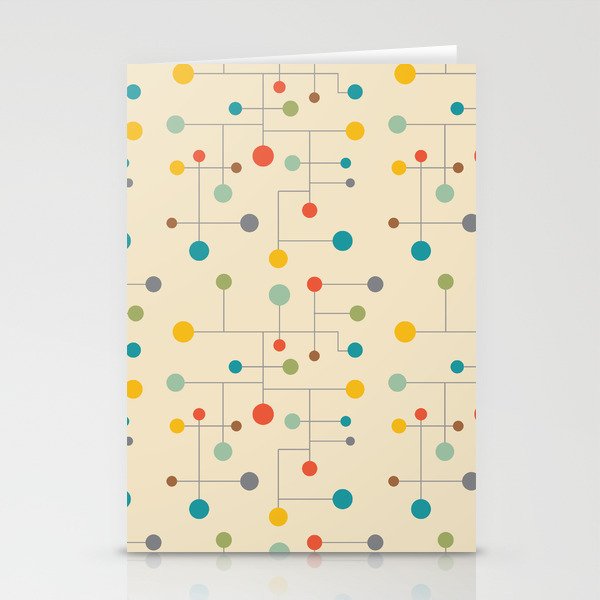 Mid-Century Dots Pattern Stationery Card Gallery Image 2