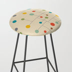 Mid-Century Dots Pattern Stool Gallery Image 2