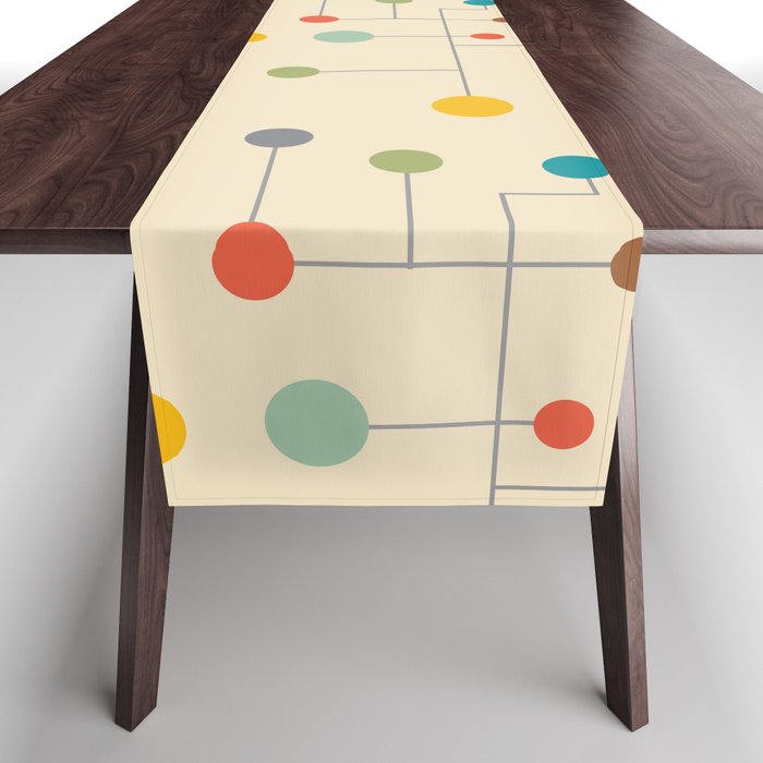 Mid-Century Dots Pattern Table Runner Gallery Image 1