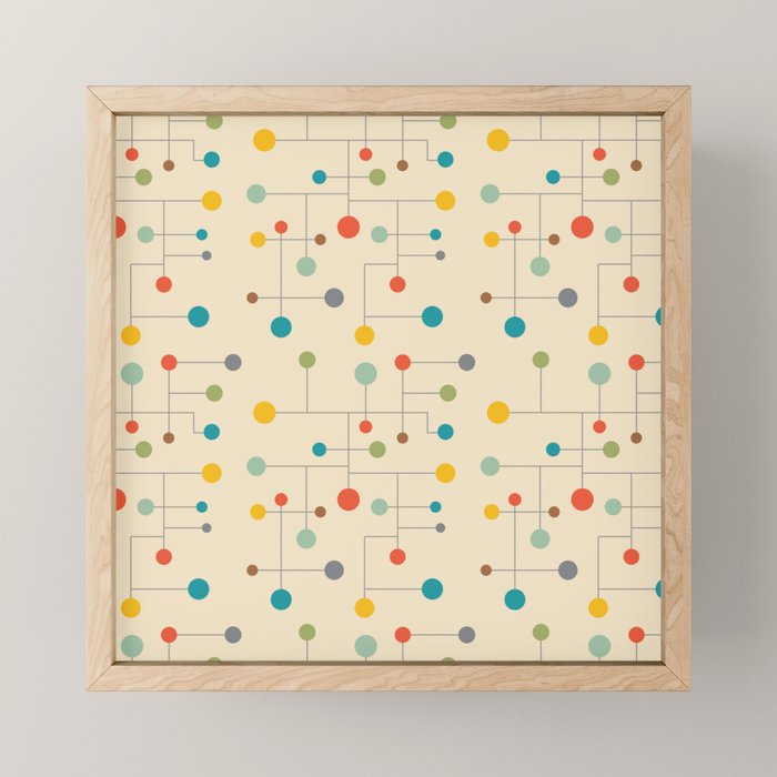 Mid-Century Dots Pattern Mini Art Print Gallery Image 1