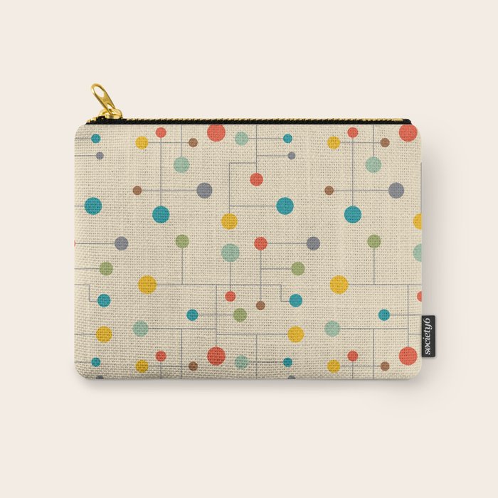 Mid-Century Dots Pattern Carry All Pouch Gallery Image 1