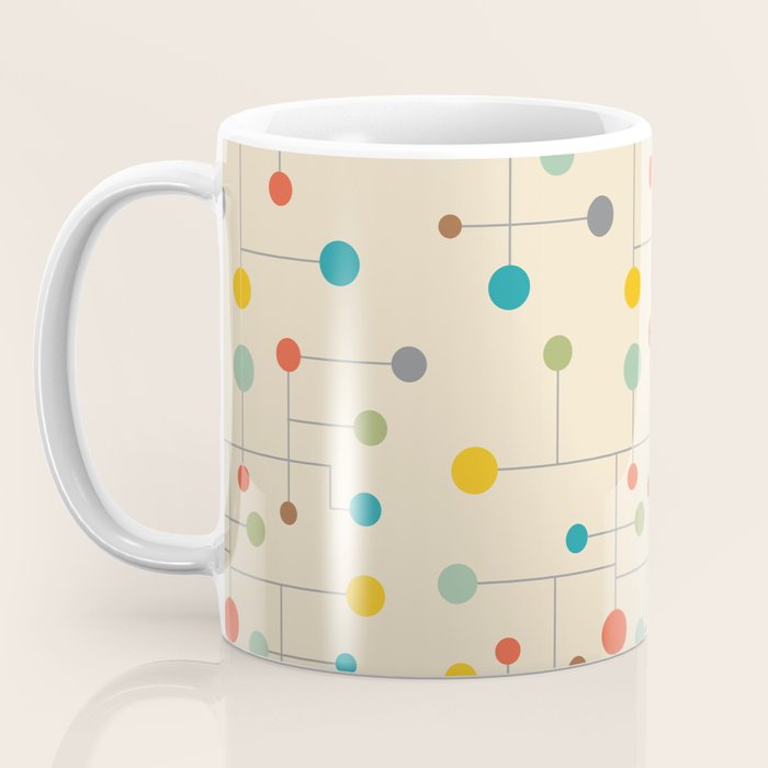 Mid-Century Dots Pattern Coffee Mug Gallery Image 3