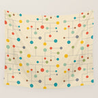 Mid-Century Dots Pattern Wall Tapestry Gallery Image 4
