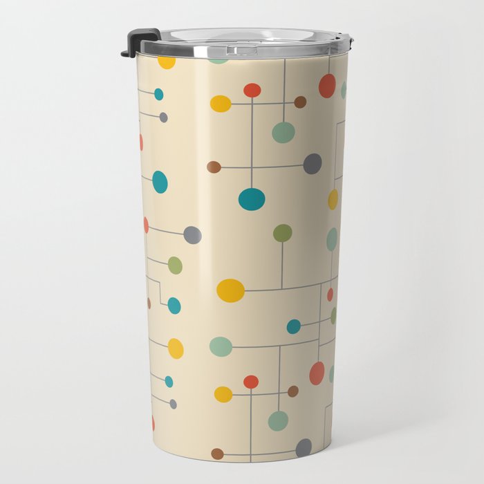 Mid-Century Dots Pattern Travel Mug Gallery Image 3