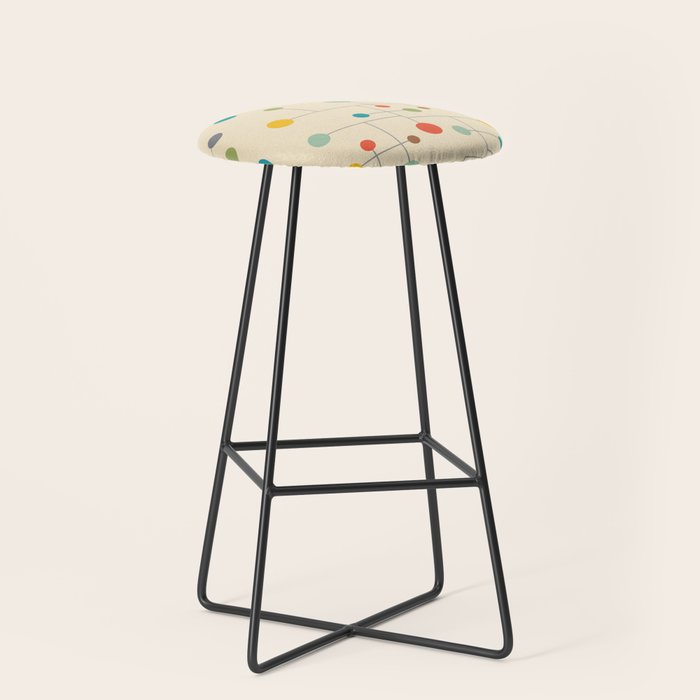 Mid-Century Dots Pattern Stool Gallery Image 1