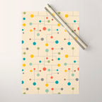 Mid-Century Dots Pattern Wrapping Paper Gallery Image 1