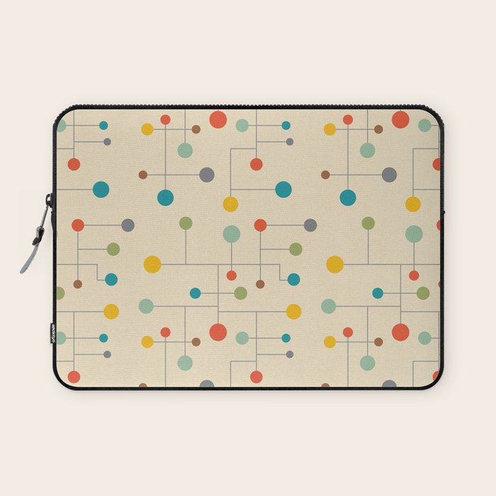 Mid-Century Dots Pattern Laptop Sleeve Gallery Image 1