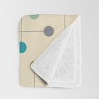 Mid-Century Dots Pattern Throw Blanket Gallery Image 3
