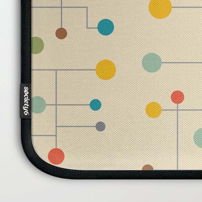 Mid-Century Dots Pattern Laptop Sleeve Gallery Image 3