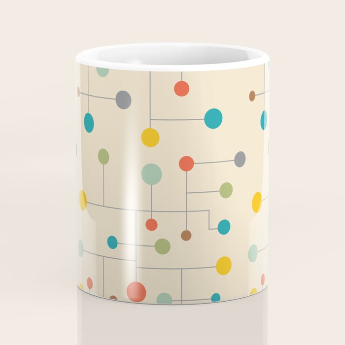 Mid-Century Dots Pattern Coffee Mug Gallery Image 4