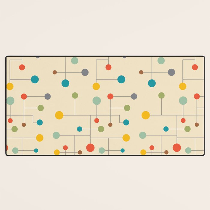 Mid-Century Dots Pattern Desk Mat Gallery Image 3
