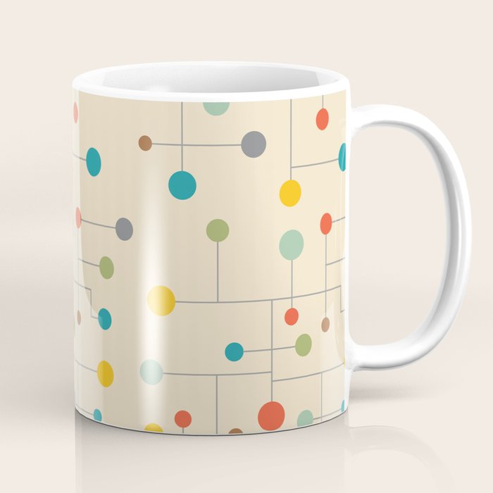 Mid-Century Dots Pattern Coffee Mug Gallery Image 1