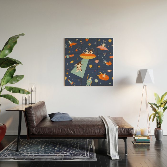 Cosmic dogs Wood Wall Art Gallery Image 2