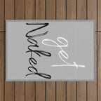 Get Naked Bathroom Decor Prints Outdoor Rug Gallery Image 1
