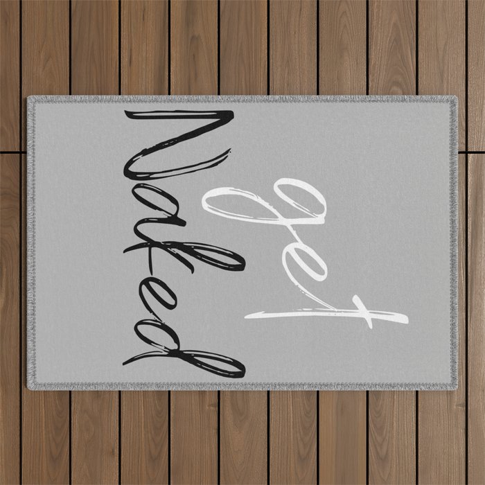 Get Naked Bathroom Decor Prints Outdoor Rug Gallery Image 1