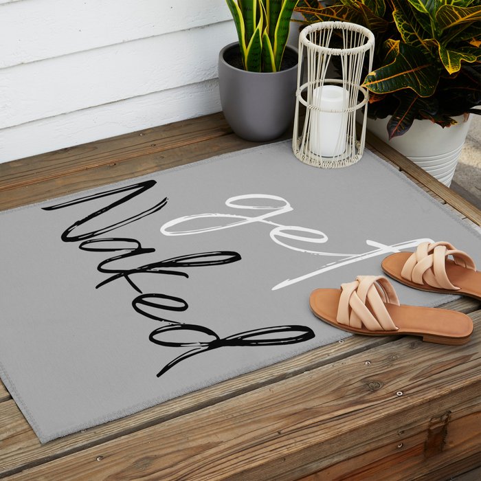 Get Naked Bathroom Decor Prints Outdoor Rug Gallery Image 2