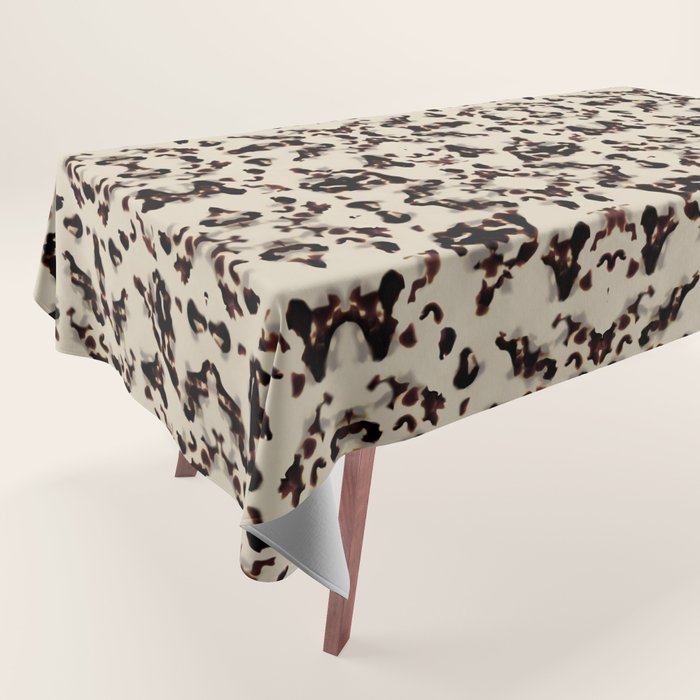 Chic Tortoise Shell on Ivory Tablecloth Gallery Image 1