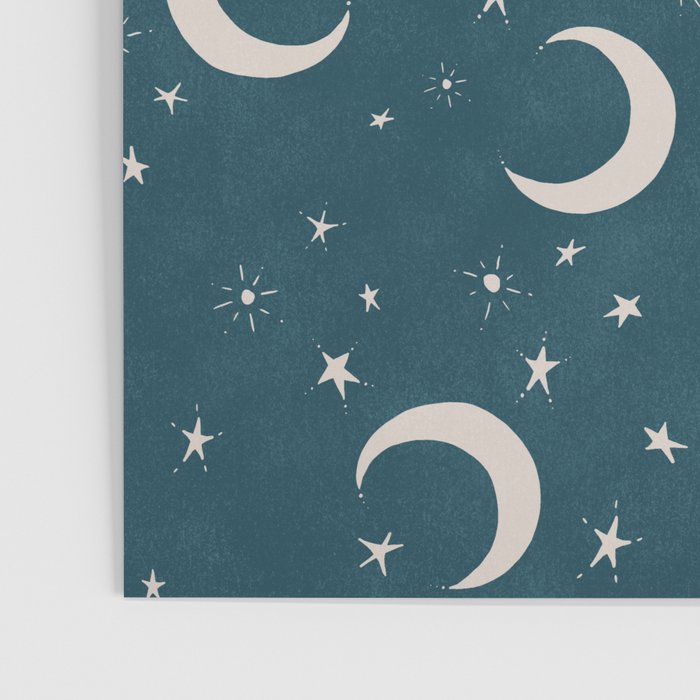Goodnight Sky - silver moon Poster Gallery Image 3